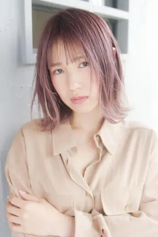 ミディアム カラー パーマ Always Horiのヘアスタイル