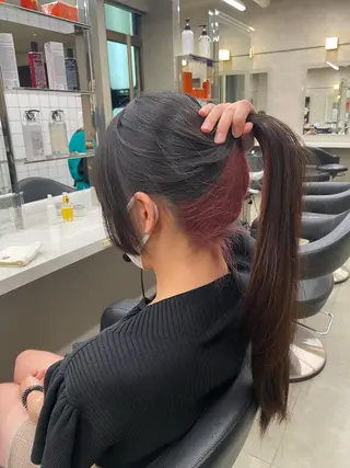 セミロング カラー ヘアアレンジ キッズ TRU Shino🦋のマツエク・マツパデザイン