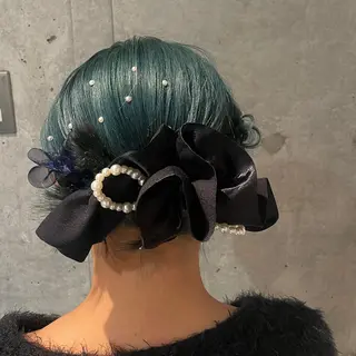 ヘアアレンジ レイヤー/透けカラー アレンジ/篠崎渚彩のヘアスタイル