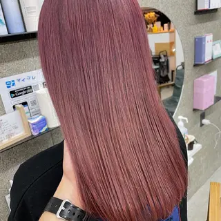 セミロング カラー Lull1人美容室 バレイヤージュのヘアスタイル