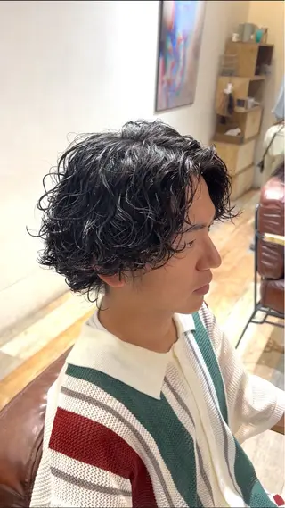 ロング パーマ メンズ 髪質改善艶髪 特化アユム🔥のヘアスタイル
