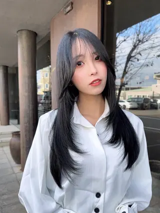 ロング カラー 韓国ヘア/レイヤー /大嶽佑馬のヘアスタイル