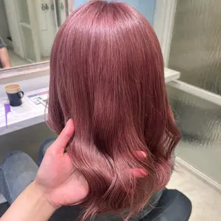 ミディアム カラー 💖ブリーチ/暖色 𝐘𝐮𝐢💖のヘアスタイル