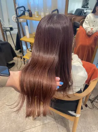 ロング カラー 透明感カラー/韓国 ヘア🩶yuri🩵のヘアスタイル