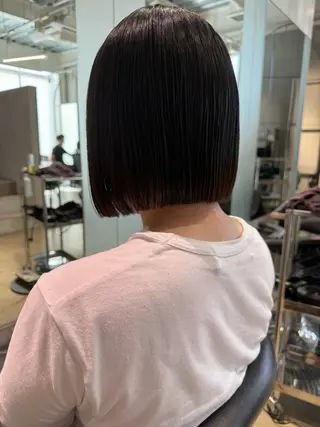 ミディアム 須藤 優真 切りっぱなしボブのヘアスタイル