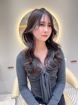 セミロング カラー 縮毛矯正✨🫧 レイヤー川村利幸のヘアスタイル