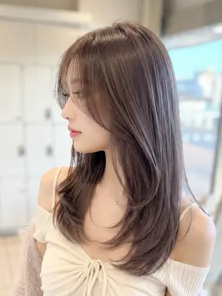 セミロング カラー 金子 直樹のヘアスタイル