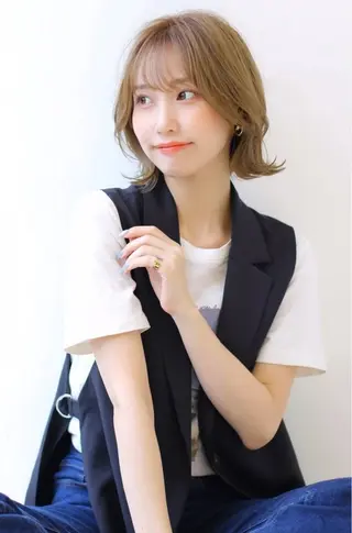 ミディアム 尾前 了守のヘアスタイル