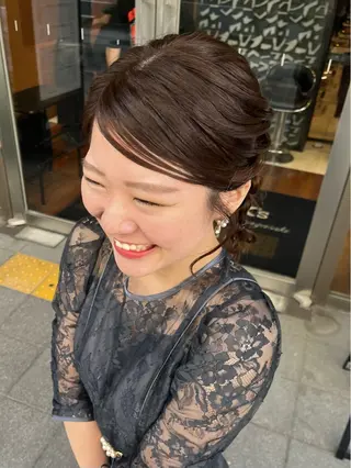 ロング ヘアアレンジ ルナ|縮毛矯正 ×デザインカラー🥝のヘアスタイル