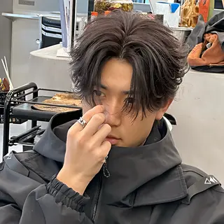 パーマ メンズ Lit.富士 久保田風太のヘアスタイル