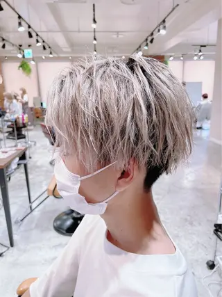 メンズ のり🐼顔まわり/ 韓国/レイヤーカットのヘアスタイル