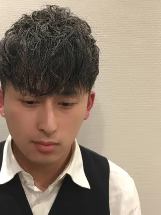 ミディアム 予約1000件超 ✨メンズパーマのヘアスタイル