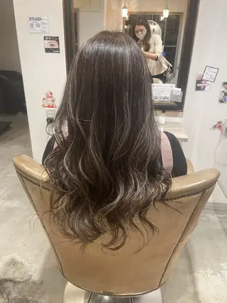 セミロング カラー パーマ ヘアアレンジ キッズ 韓国♡ハイライト ♡YURIのヘアスタイル