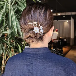 ミディアム ヘアアレンジ ハヤシ マユ ✂ 府中美容室のヘアスタイル