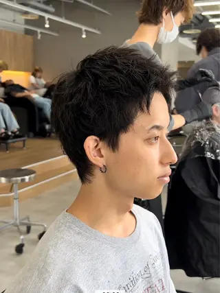 ショート メンズパーマ/新潟/ 万代／田崎亮🌟のヘアスタイル