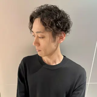 ミディアム パーマ メンズ 🔥メンズ特化/ パーマ＆カット🌀のヘアスタイル