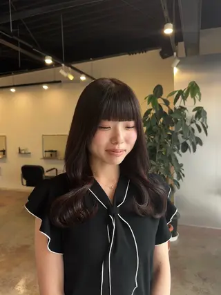 セミロング 山下 遼香のヘアスタイル