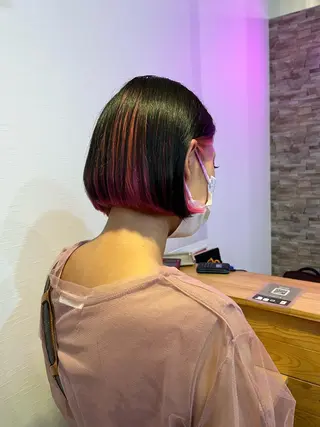 ショート カラー ヘアカラー&縮毛矯正 STAR☆RIVERのヘアスタイル