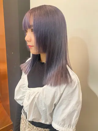 ミディアム ミディアムレイヤー/ 艶カラー🎀 emiのヘアスタイル
