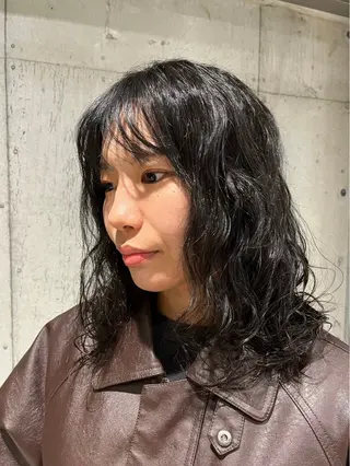 ミディアム パーマ 🤡暖色レイヤー 🤡みさきのヘアスタイル