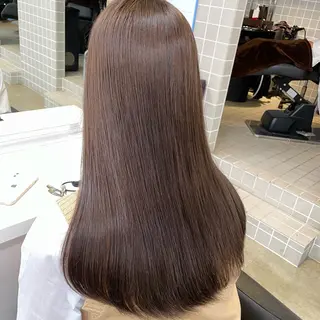 セミロング カラー ヘアアレンジ 韓国レイヤー&ピンク 艶髪🩶maikoのヘアスタイル