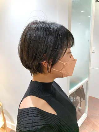 ミディアム カラー ヘアアレンジ 髪と心を整える美容師 透明感カラー/ボブのヘアスタイル