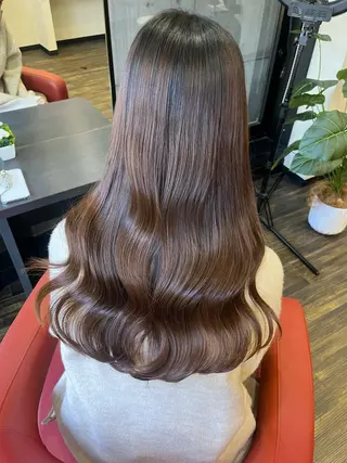 ロング カラー 河西 楓のヘアスタイル