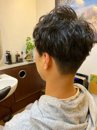 パーマ メンズ 【コテパーマ】イトウ シンゴのヘアスタイル