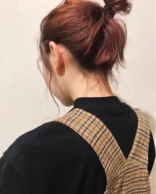 ミディアム ヘアアレンジ レイヤーカット/ 透明感カラーmikuのヘアスタイル