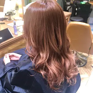 ロング カラー 縮毛矯正 髪質改善 韓国風レイヤー 吉田のヘアスタイル