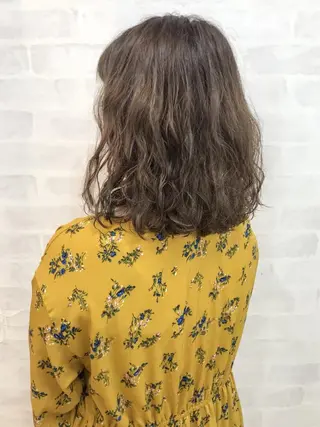 ミディアム カラー パーマ 中村 かずはのヘアスタイル