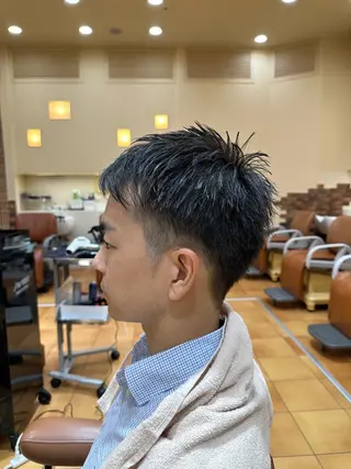 ショート メンズ ボブ/ゆるふわ ボブパーマ/とういのヘアスタイル