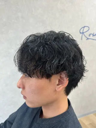 パーマ メンズ 曲がる縮毛矯正🌟 メンズアイブロウのヘアスタイル