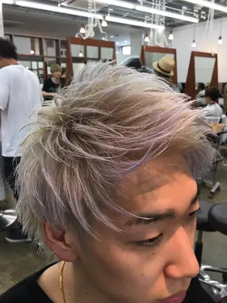ショート カラー メンズ ☘️お悩み解決☘️ 岡部恒輝のヘアスタイル
