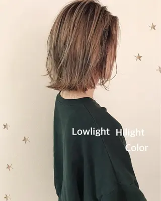 ミディアム カラー 市川 千夏のヘアスタイル