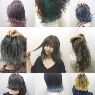 ミディアム カラー JILBLAN京都 ショート/ハイライトのヘアスタイル