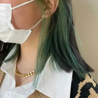 セミロング カラー パーマ ヘアアレンジ メンズ キッズ ネイル マツエク・マツパ アイブロウ mona/ ストレートスタイル✨のヘアスタイル