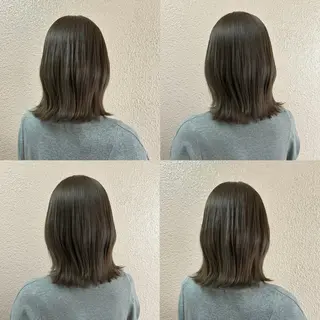 ミディアム カラー シアカラー×髪質改善 技術保証/浦前翼のヘアスタイル