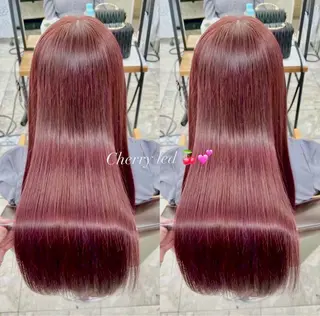 ロング カラー パーマ 🥀赤み消し 透明感🥀ユイキのヘアスタイル