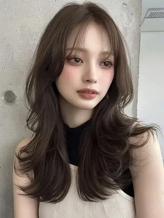 セミロング 🎀透明感カラー/ yuka🎀のヘアスタイル