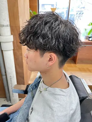 ショート カラー パーマ ヘアアレンジ メンズ 亀井隆汰/メンズ専門 パーマ特化美容師のヘアスタイル