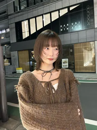 ミディアム ボブ/ミディアム/表 参道/美容師♡ゆいかのヘアスタイル