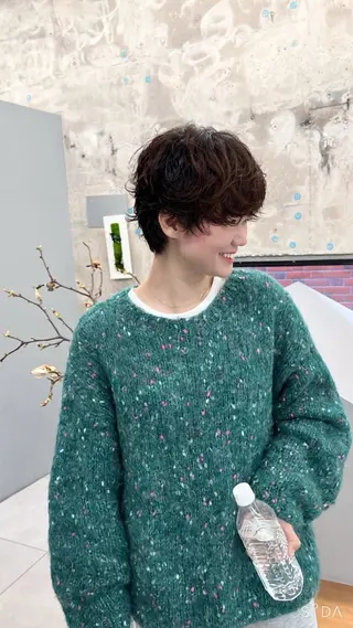 ショート パーマ トレンドパーマ☝️ 🌱ショート/緒方椋のヘアスタイル