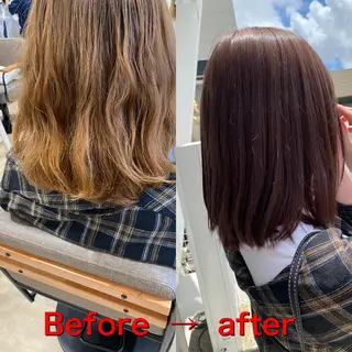 ミディアム パーマ 饒平名 知也のヘアスタイル