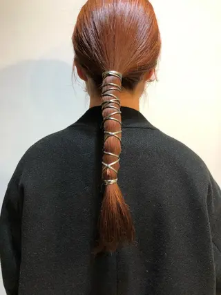 ロング カラー 山口 朔弥のヘアスタイル