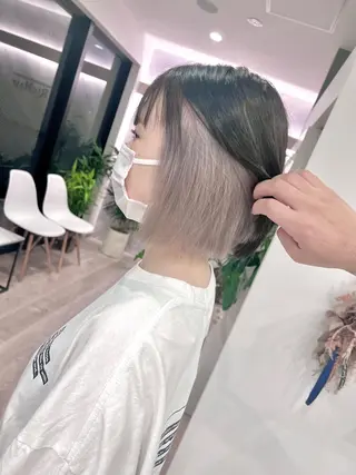 ショート ブリーチ毛に縮毛矯正 ✨カラー✨山田 正幸のヘアスタイル