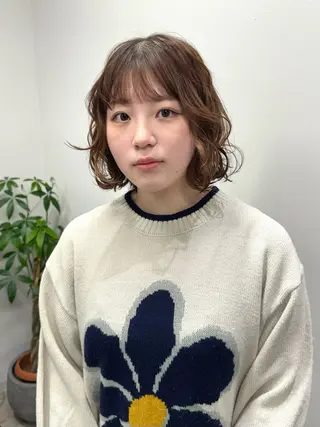 ミディアム や ぎ /似合わせ カラー/神戸美容室のヘアスタイル