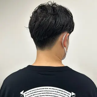 ショート パーマ メンズ 髪質改善/艶カラー /透明感/石田桃子のヘアスタイル