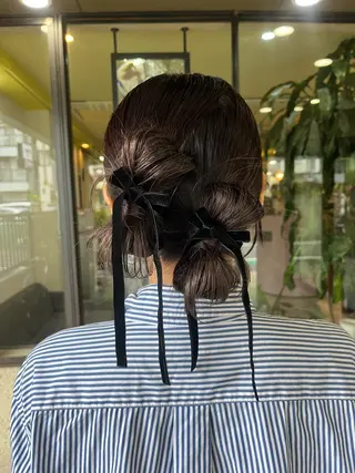 ミディアム ヘアアレンジ 大人可愛い:: Rioのヘアスタイル