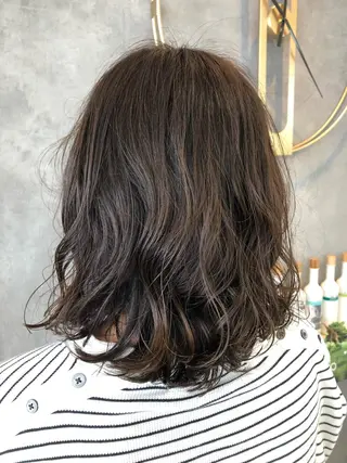 ミディアム パーマ 徳光 辰弥のヘアスタイル